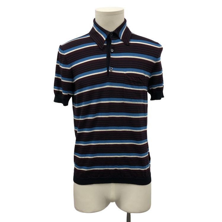 Prada Prada Striped Wool Polo Size M Size US M / EU 48-50 / 2 - 1 Thumbnail