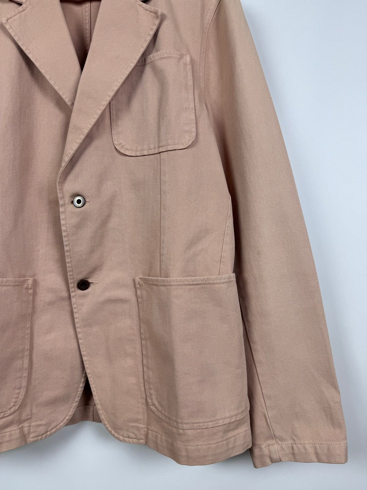 Miu Miu 00s Vintage Miu Miu by Prada Denim T.C. Pink Blazer Jacket Size US M / EU 48-50 / 2 - 15 Thumbnail