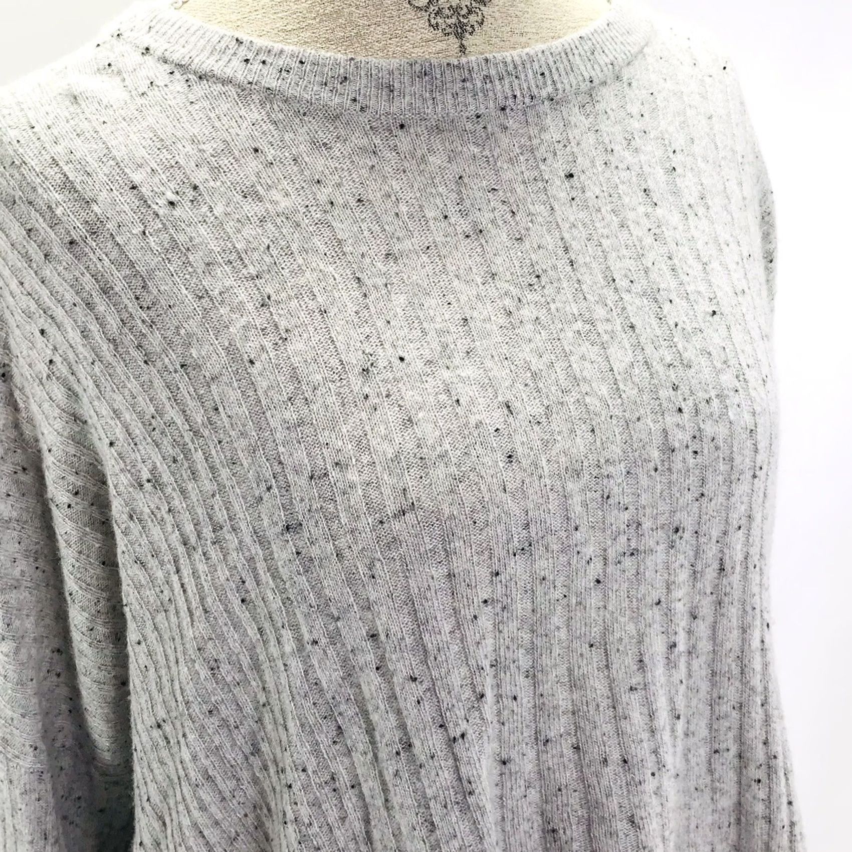 Madewell Madewell Relaxed Crewneck Speckled Gray Alpaca Knit Long Sleeve Ribbed Lightweight Pullover Womens Size S Size S / US 4 / IT 40 - 2 Thumbnail