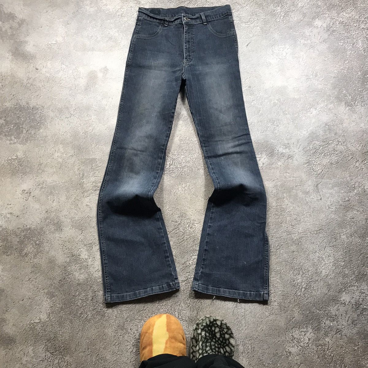 Vintage Vintage 90s Distressed Baggy Wide Leg Jeans Grunge Thrashed Size 27" / US 4 / IT 40 - 2 Thumbnail