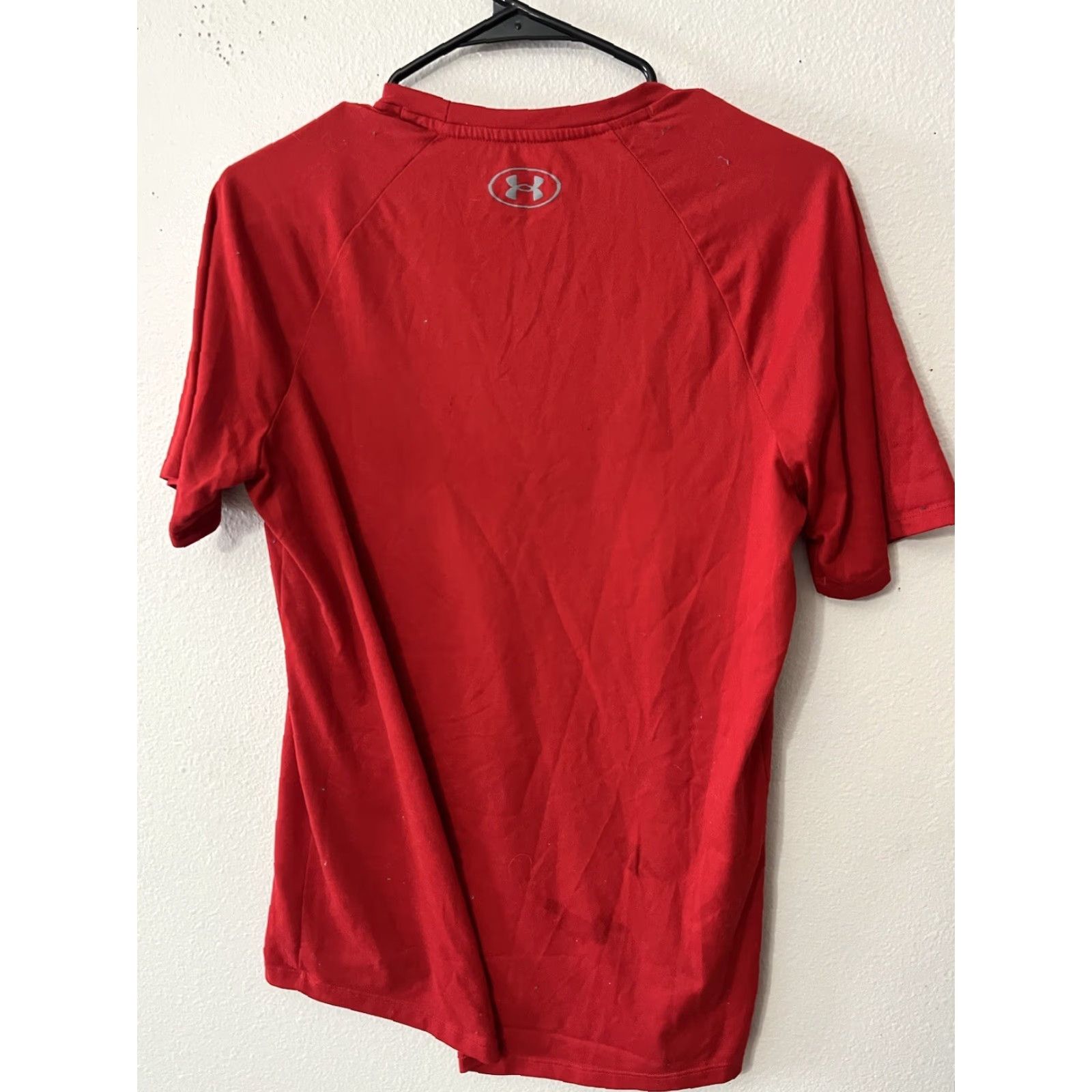 Under Armour Under Armour The Tech Tee Mens Small Red Short Sleeve Crewneck T-Shirt Suny Oneonta Size US 29 - 3 Thumbnail