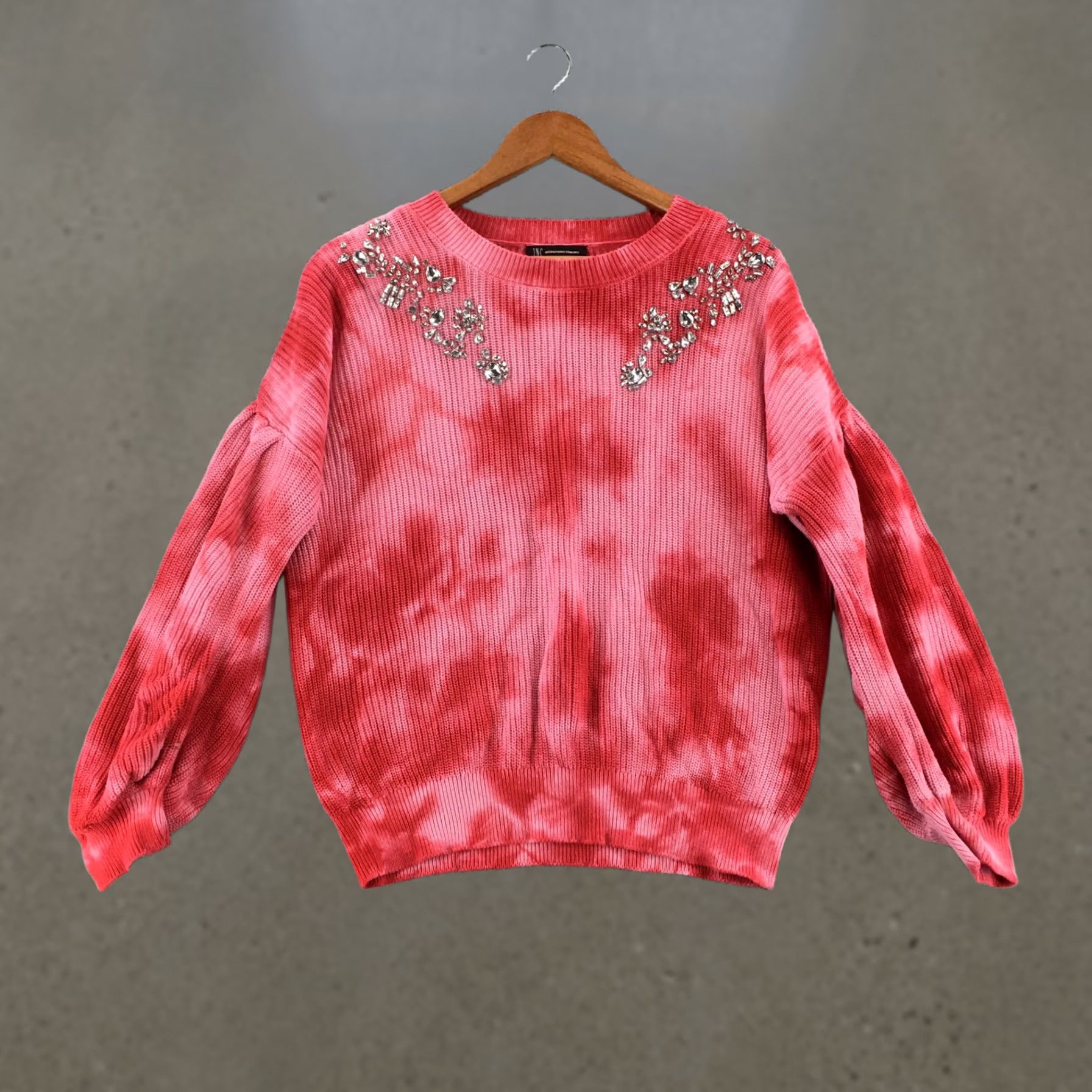 Vintage International Concepts Pullover Sweater Womens Petite L Pink Cotton Knitted Size L / US 10 / IT 46 - 1 Thumbnail