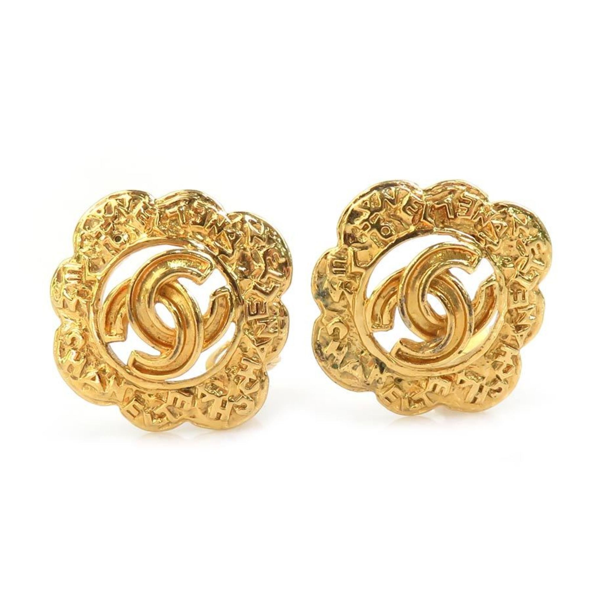 Chanel CHANEL Coco Mark Metal Gold Earrings for Women e60626a Size ONE SIZE - 1 Thumbnail