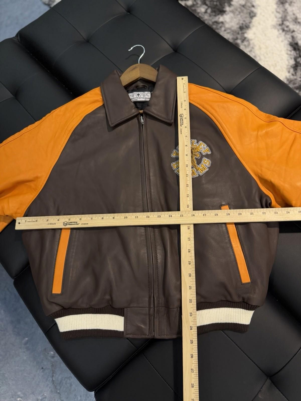 Other ValeLives Valley Leather Jacket Brown Orange Authentic Small Size US S / EU 44-46 / 1 - 12 Thumbnail