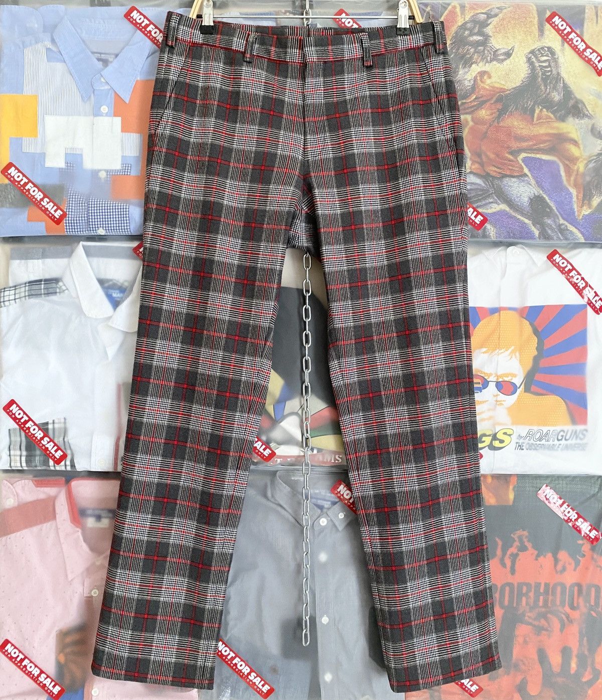 Japanese Brand Zishen Sports Plaid Multicolor like Burberry Checkered Size US 35 - 2 Thumbnail