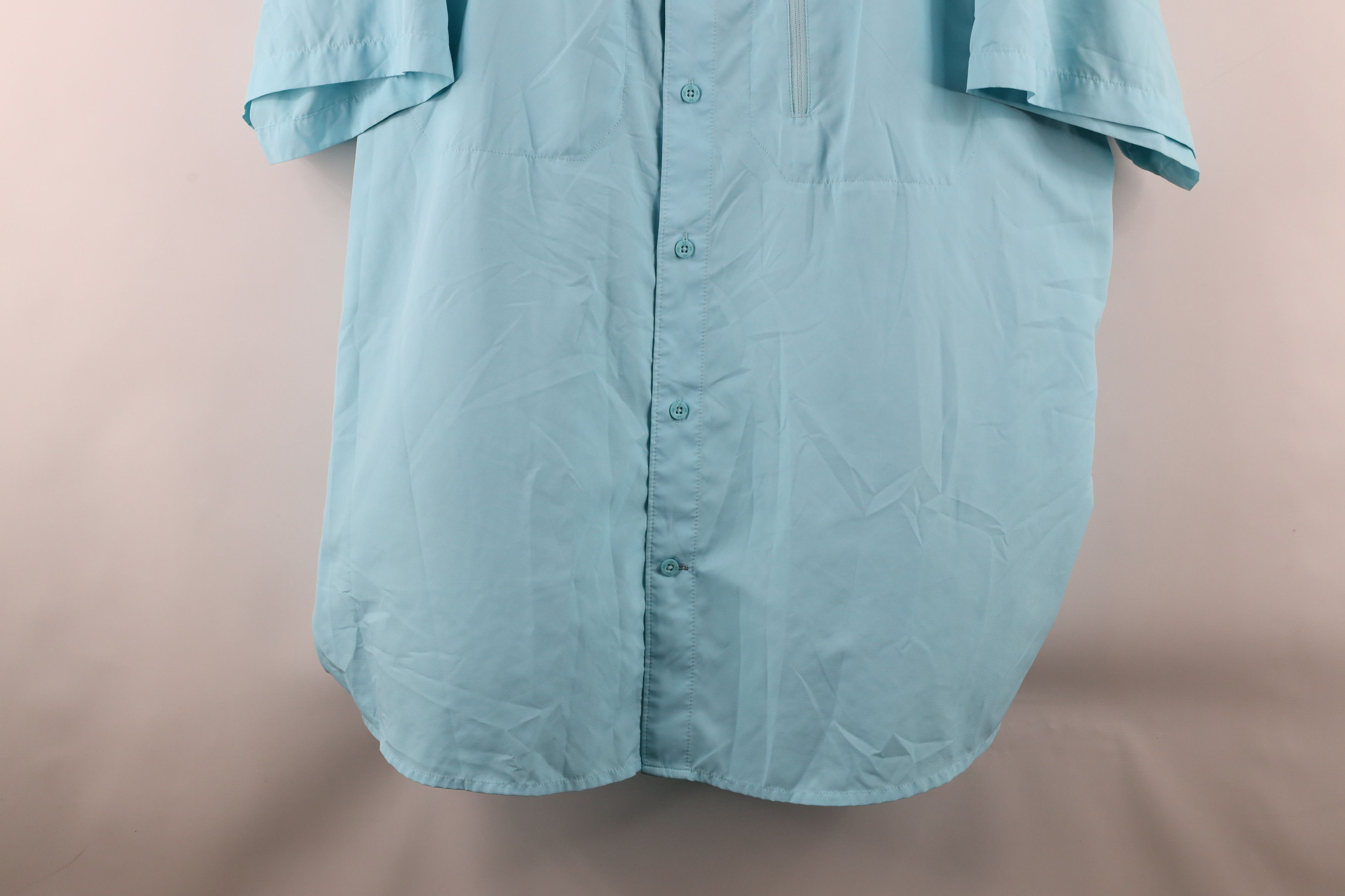 Under Armour × Vintage Under Armour Short Sleeve Collared Button Shirt Blue Size US XXL / EU 58 / 5 - 3 Thumbnail
