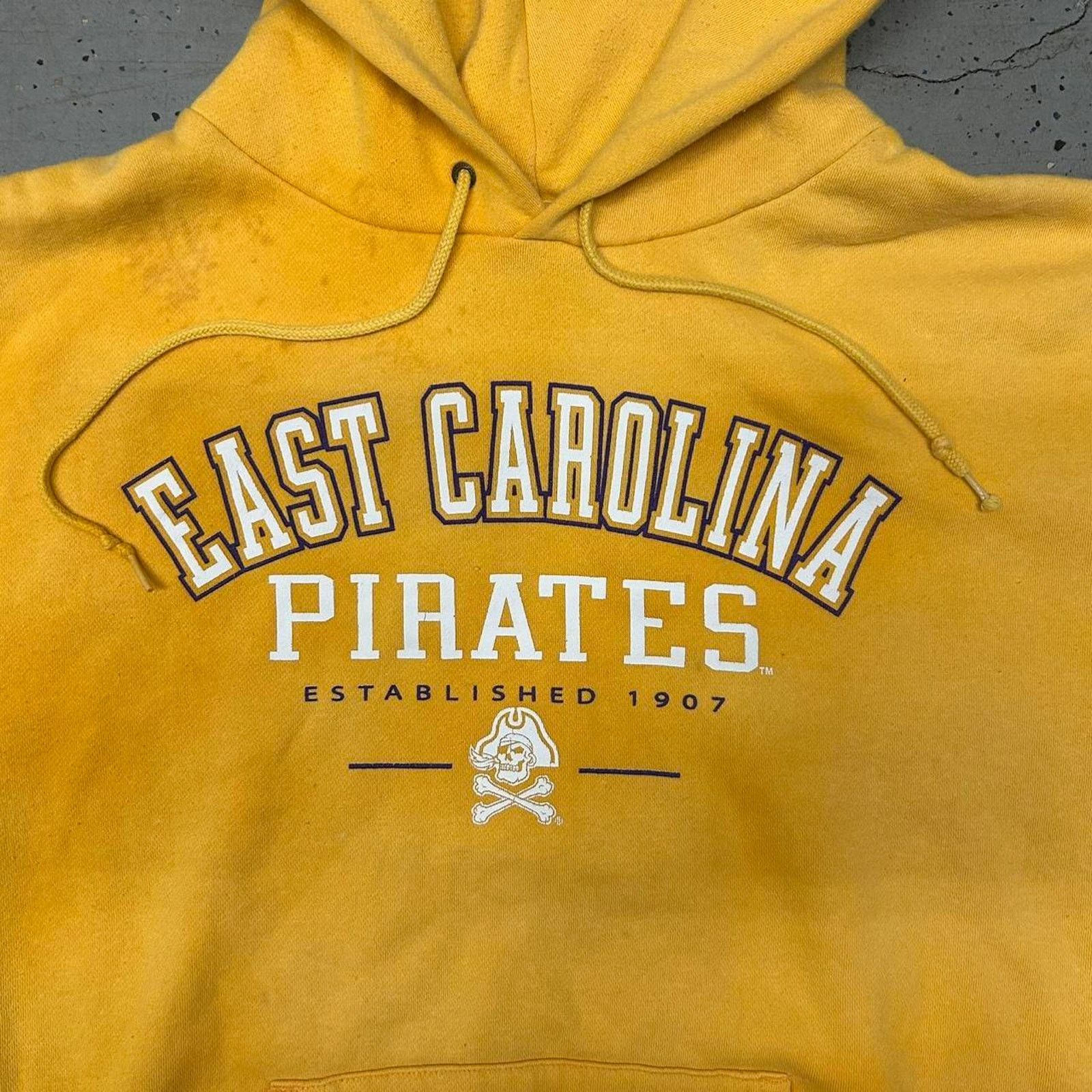 Jansport Yellow and white East Carolina Pirates hoodie Size US XL / EU 56 / 4 - 2 Thumbnail