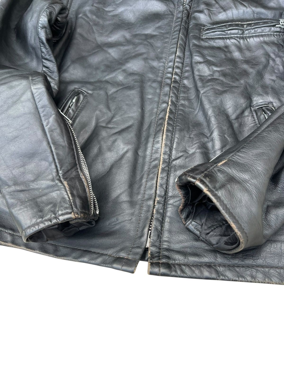 Schott Vintage 80s Schott 642 Distress Patina Leather Rider Jacket Size US S / EU 44-46 / 1 - 12 Thumbnail