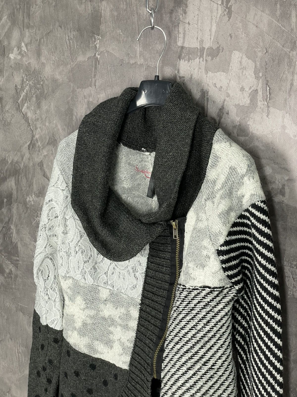Desigual Desigual avant garde Y2K heavy cable knit cardigan sweater Size M / US 6-8 / IT 42-44 - 8 Thumbnail