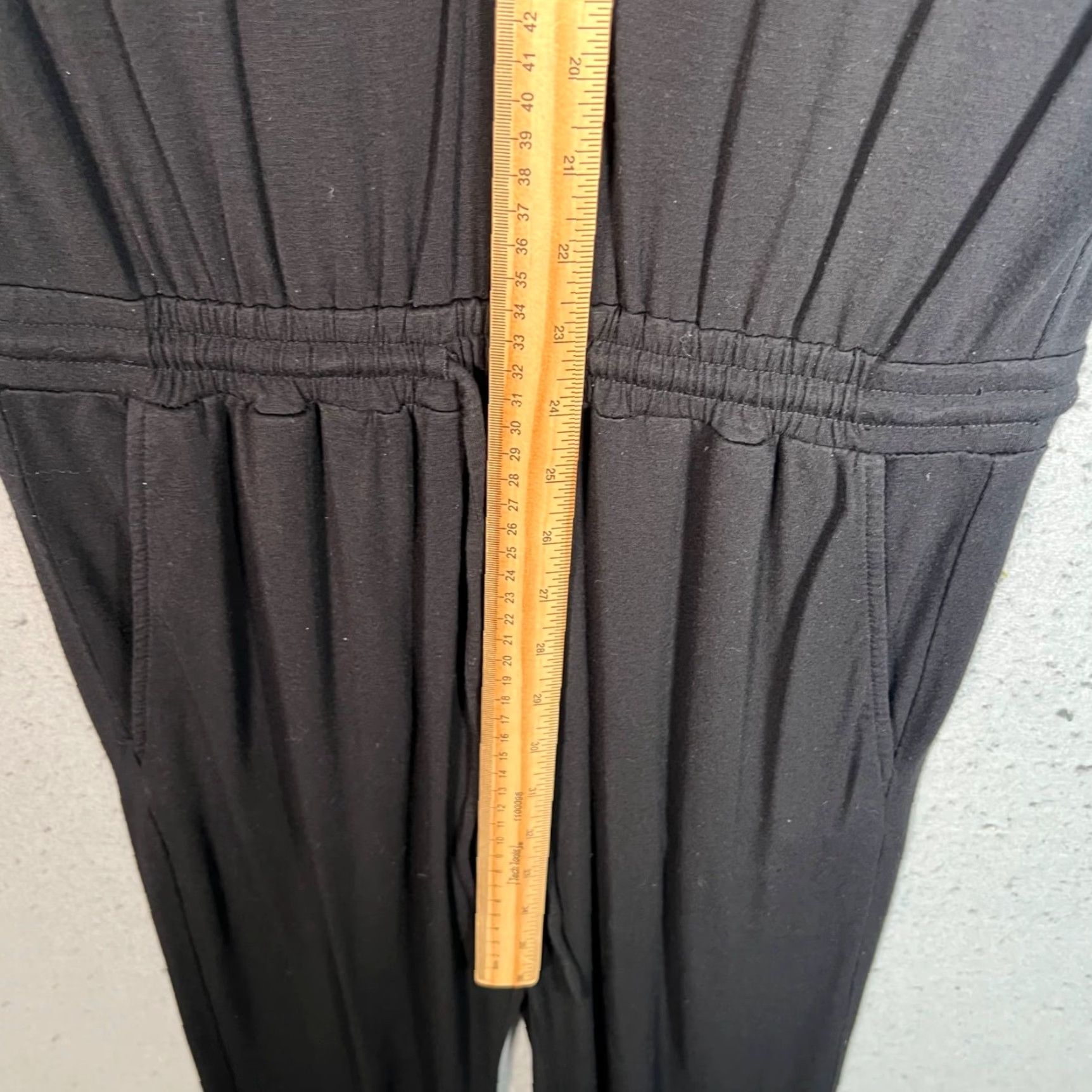 Vintage Babaton Jumpsuit Women XS Black Sleeveless V-Neck One-Piece 8/10 Casual Party/Cocktail Modern Classic Mens Girls? Size 26" / US 2 / IT 38 - 6 Thumbnail