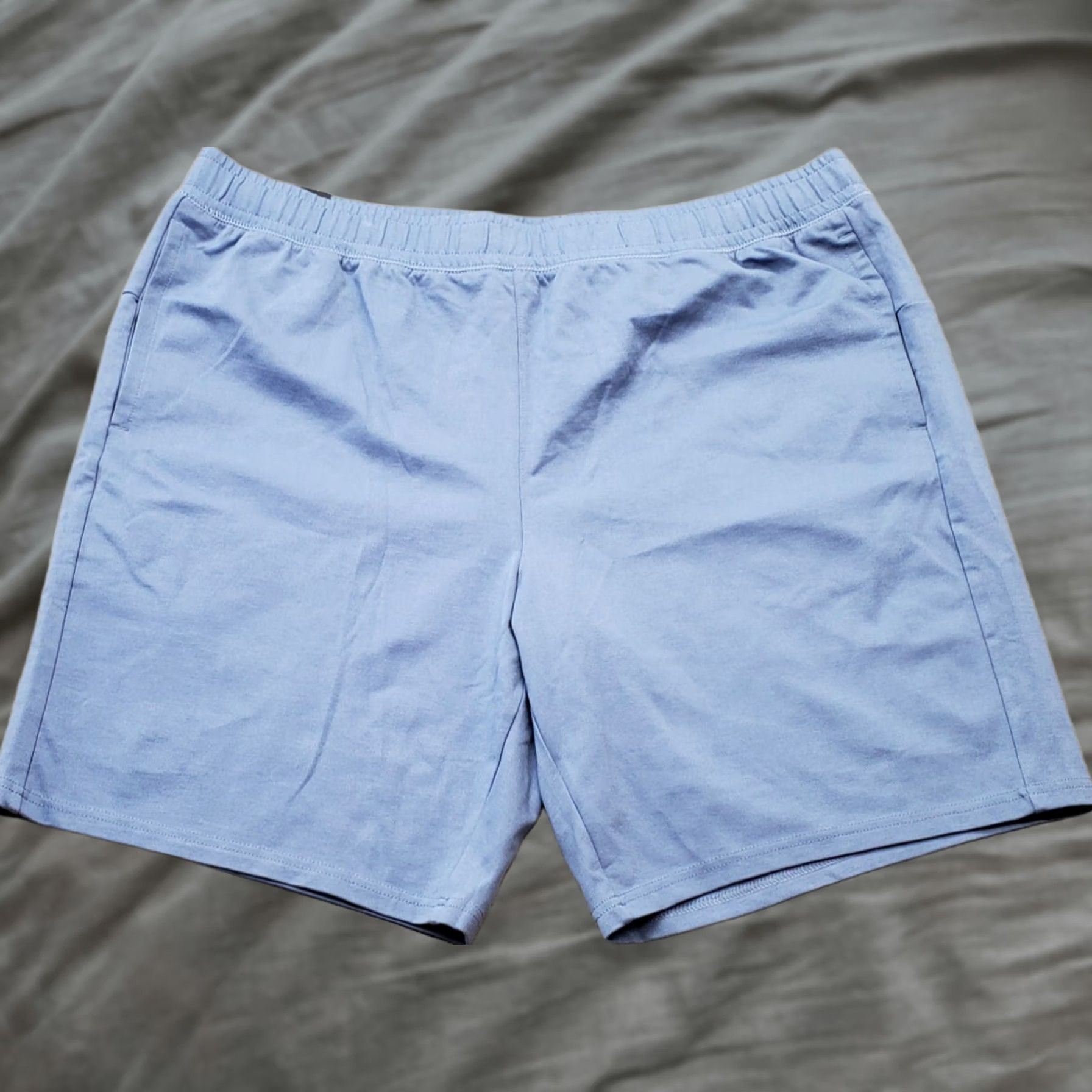 Vintage Member's Mark Everyday Shorts Mens 2XL Blue Premium Stretch Comfort Zip Pockets Size US 39 - 1 Thumbnail