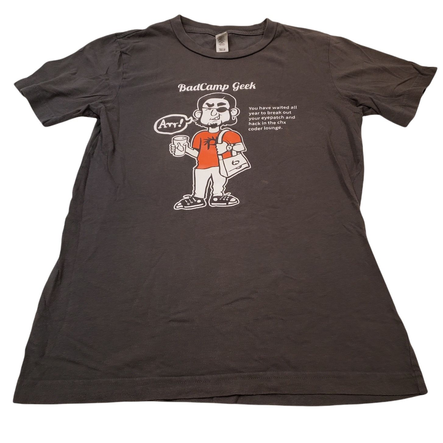 Canvas Canvas Shirt Mens X Small Gray Bad Camp Geek Nerd Crew Size US XS / EU 42 / 0 - 1 Thumbnail