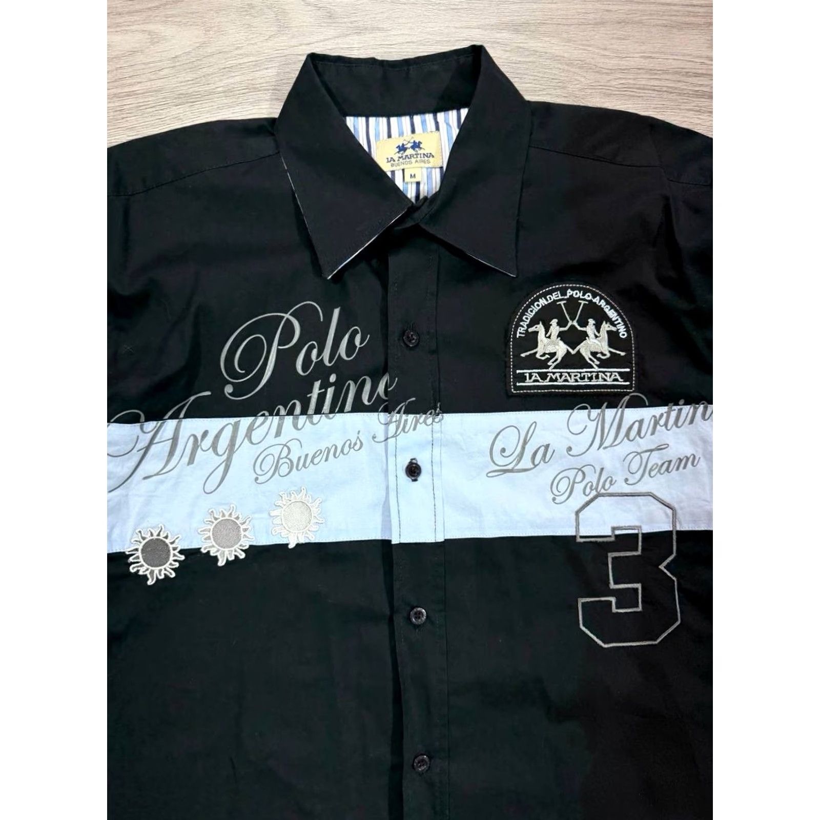 La Martina LA MARTINA Button Up Shirt Men’s Luxury Black Long Sleeve M Shirt Mens Black 90s? Size US M / EU 48-50 / 2 - 6 Thumbnail