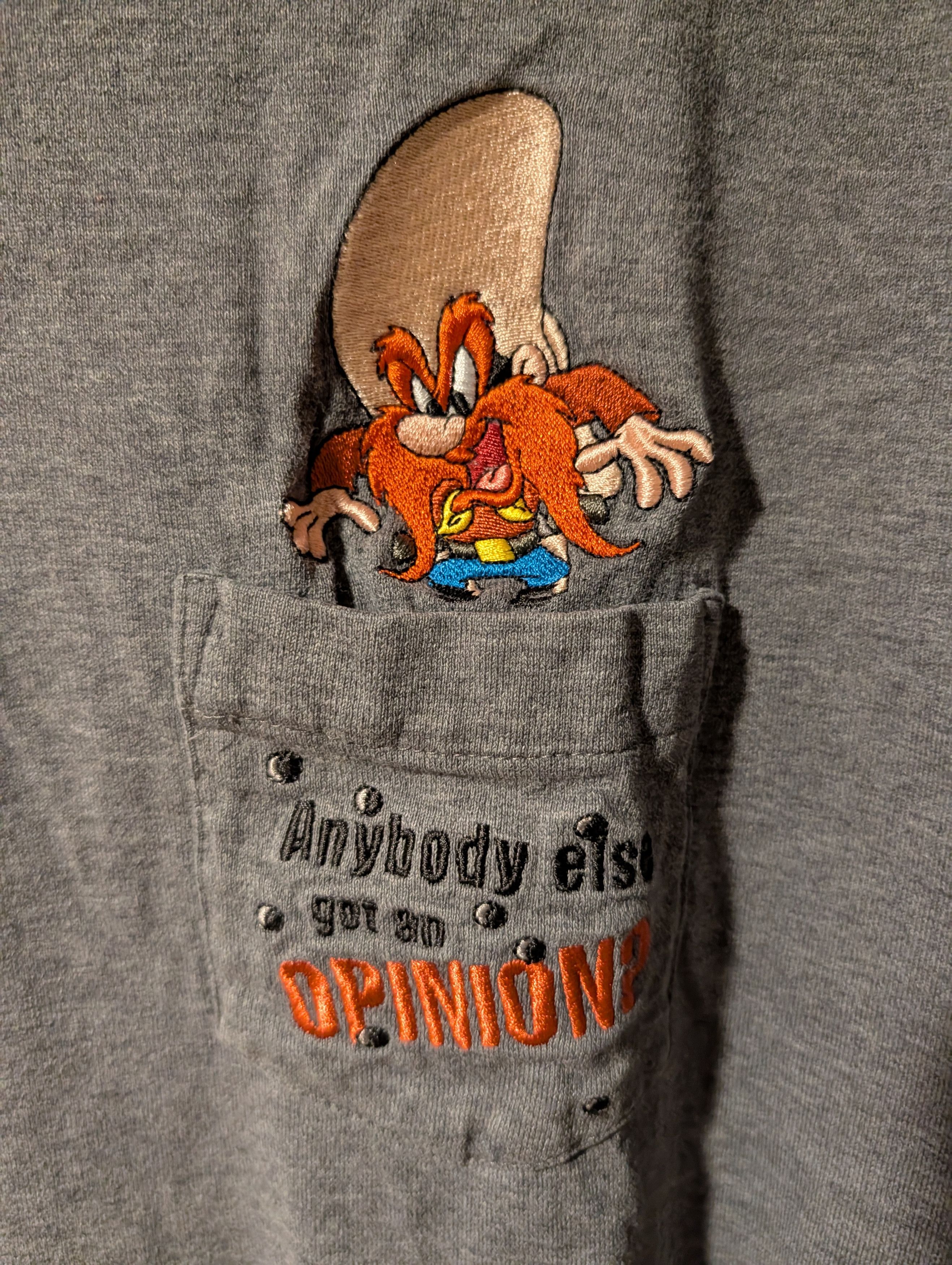 Warner Bros Vintage 90s Yosemite Sam Looney Tunes Pocket X-Large T-Shirt Size US XL / EU 56 / 4 - 2 Thumbnail
