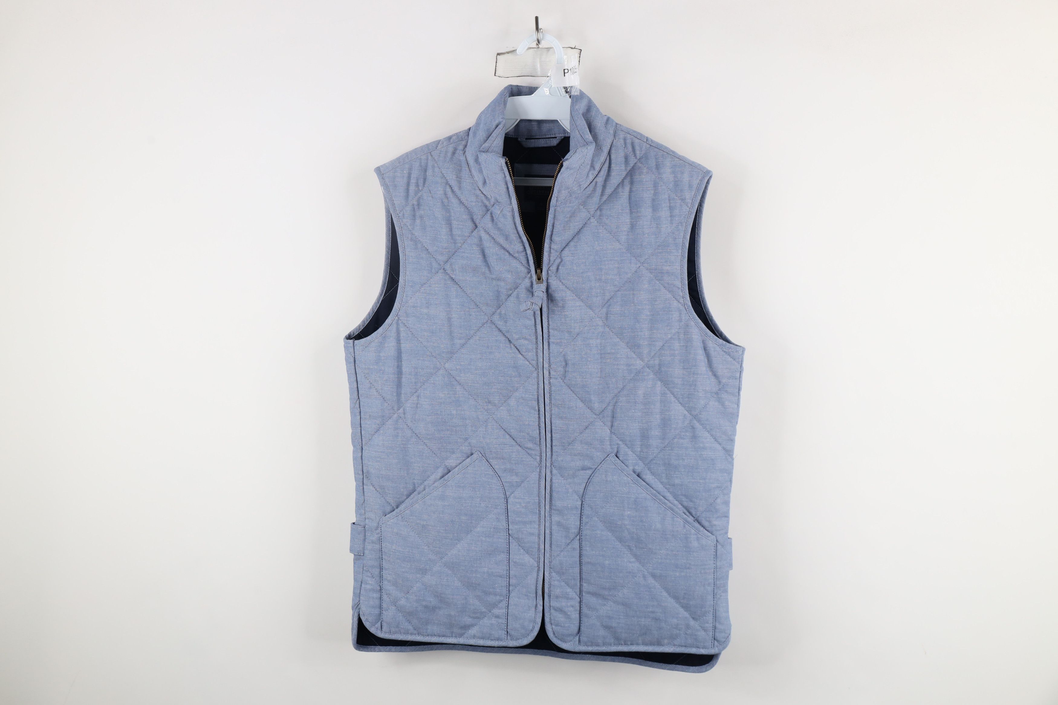 HOT Crew Factory J Crew Mens Vest Quilted J Crew Chambray