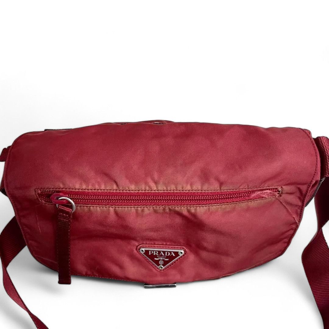 Prada Prada - Shoulder Bag Messenger Red Triangle Logo Plate Nylon Size ONE SIZE - 2 Thumbnail