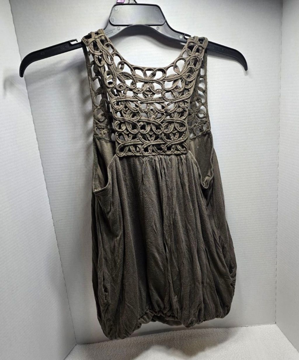 The Unbranded Brand Women's XXI Brown Crochet Tank Top L Size L / US 10 / IT 46 - 4 Thumbnail