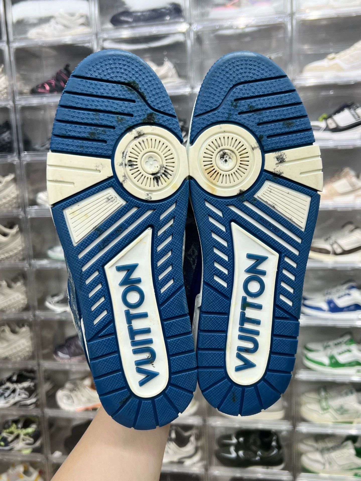 Louis Vuitton lv trainer blue and white sneakers uk8.5 Size US 8.5 / EU 41-42 - 8 Thumbnail
