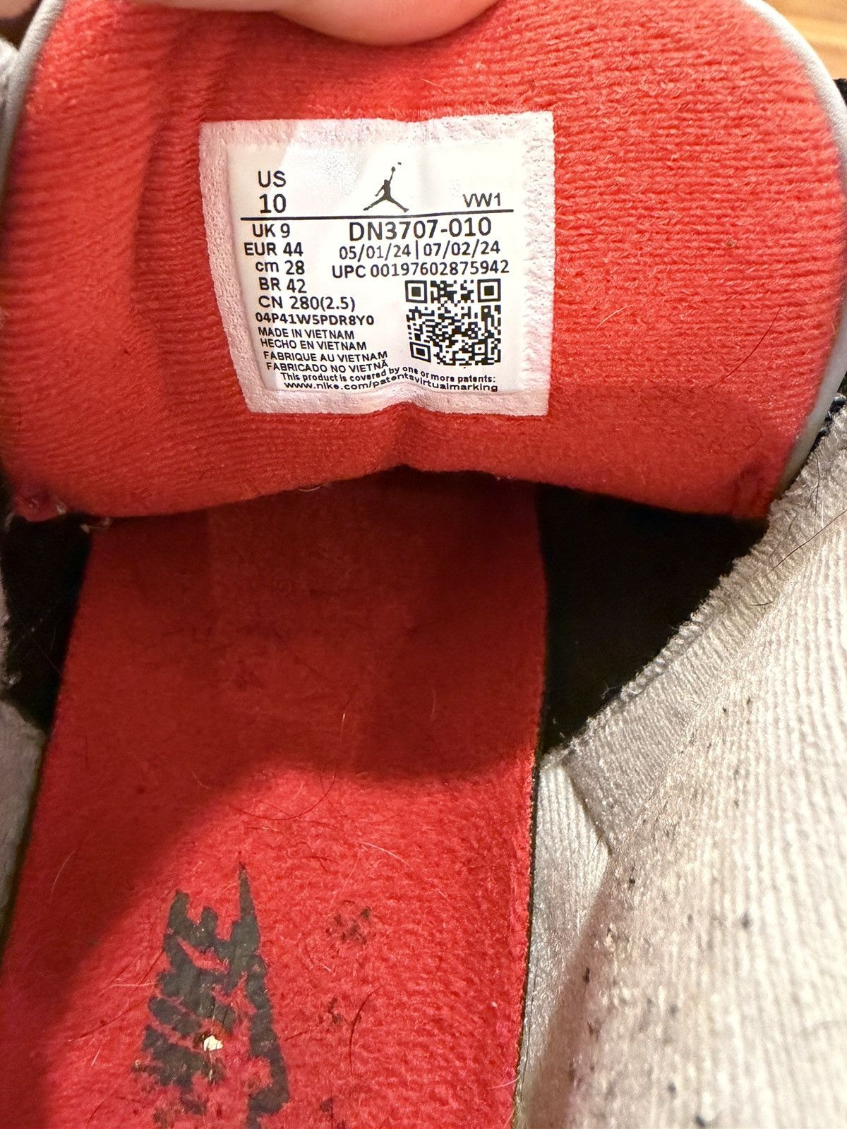 Jordan Brand Jordan 3 Retro OG ‘Black Cement (2024)’ Size US 10 / EU 43 - 7 Thumbnail