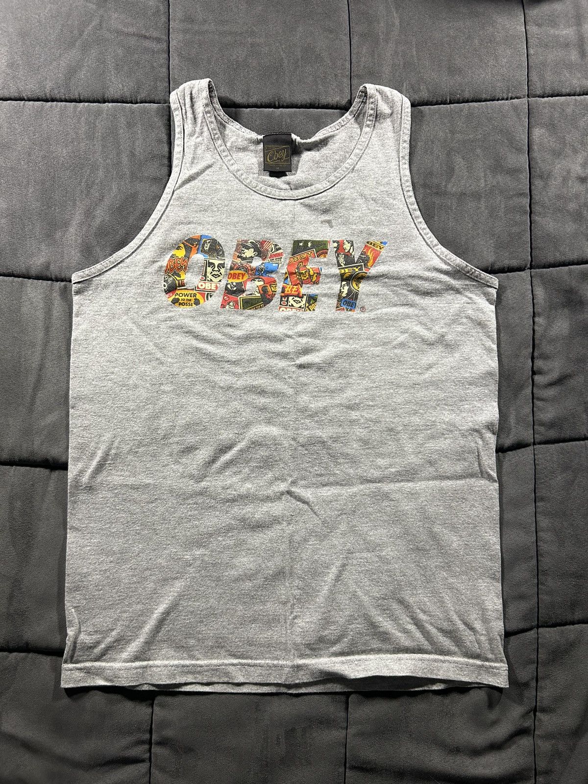 Obey Obey grey comic print tank top Size US M / EU 48-50 / 2 - 2 Thumbnail