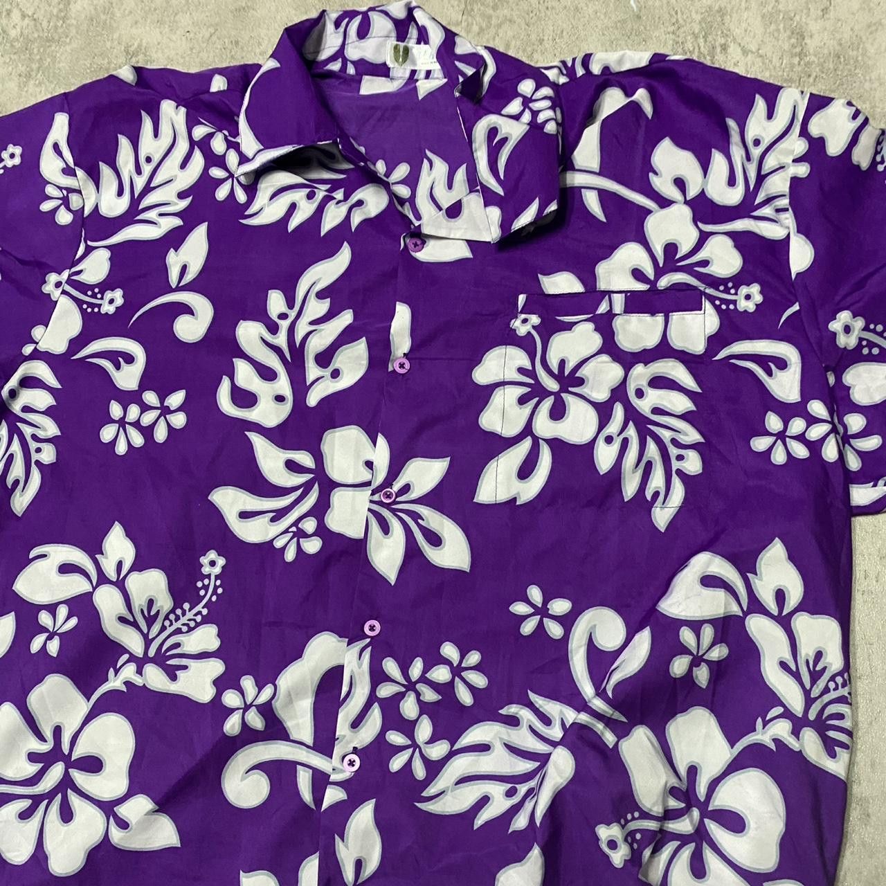 Other Purple and white Hawaiian shirt #HawaiianShirt Size US XXL / EU 58 / 5 - 2 Thumbnail