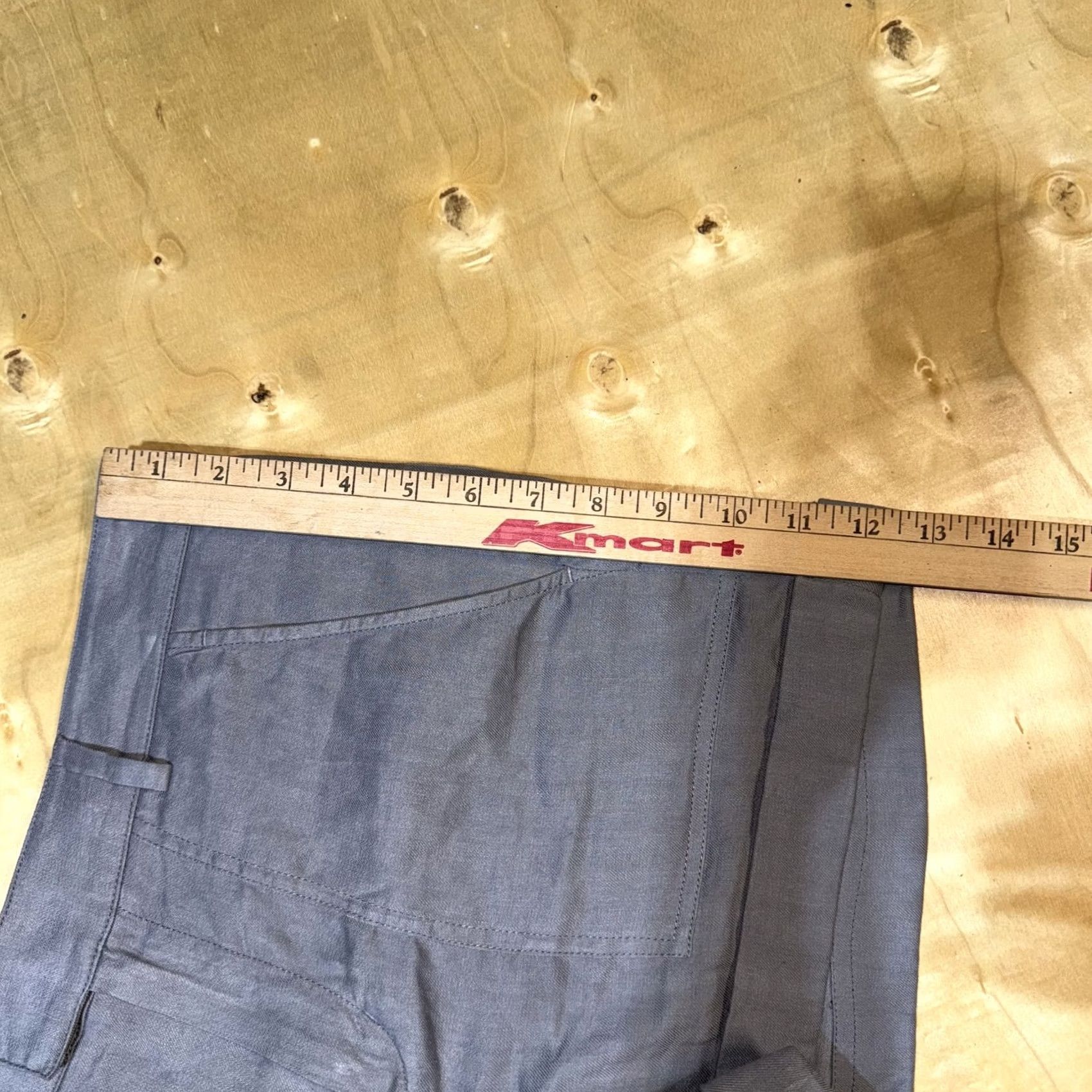 Vince Vince Shorts Womens 2 Gray Linen Blend Rolled Hem Pockets Lightweight Casual Chino, Regular, Flat Front, Belt Loops, Zip Fly Womens Size 26" / US 2 / IT 38 - 7 Thumbnail