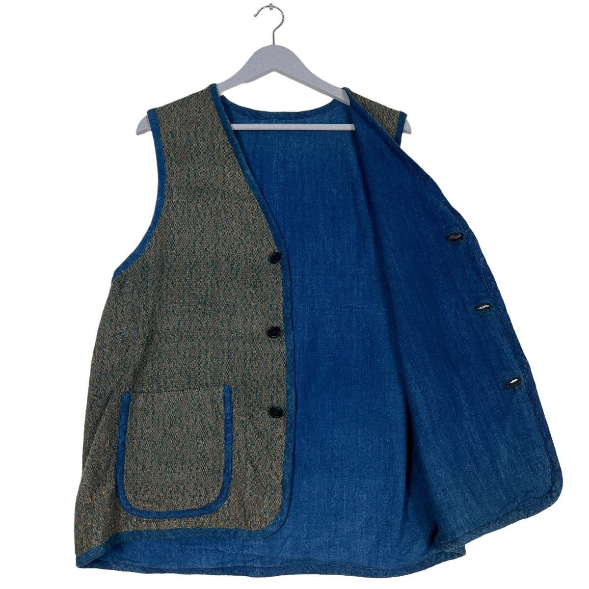 Indigo 🔥 VINTAGE 70s INDIGO BROWN BEACH VEST TANK TOP Size US M / EU 48-50 / 2 - 10 Thumbnail