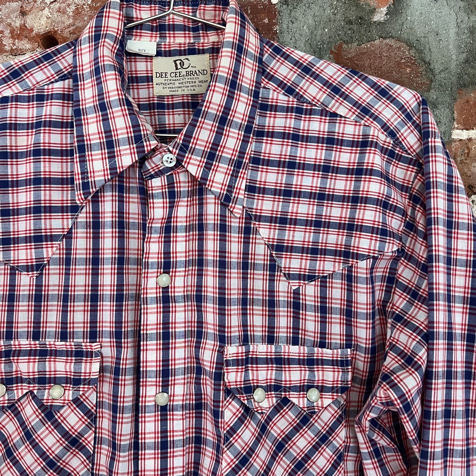 Vintage VTG Dee Cee DC USA Mens Pearl Snap LS Shirt 16 35 Size L Size US L / EU 52-54 / 3 - 1 Thumbnail
