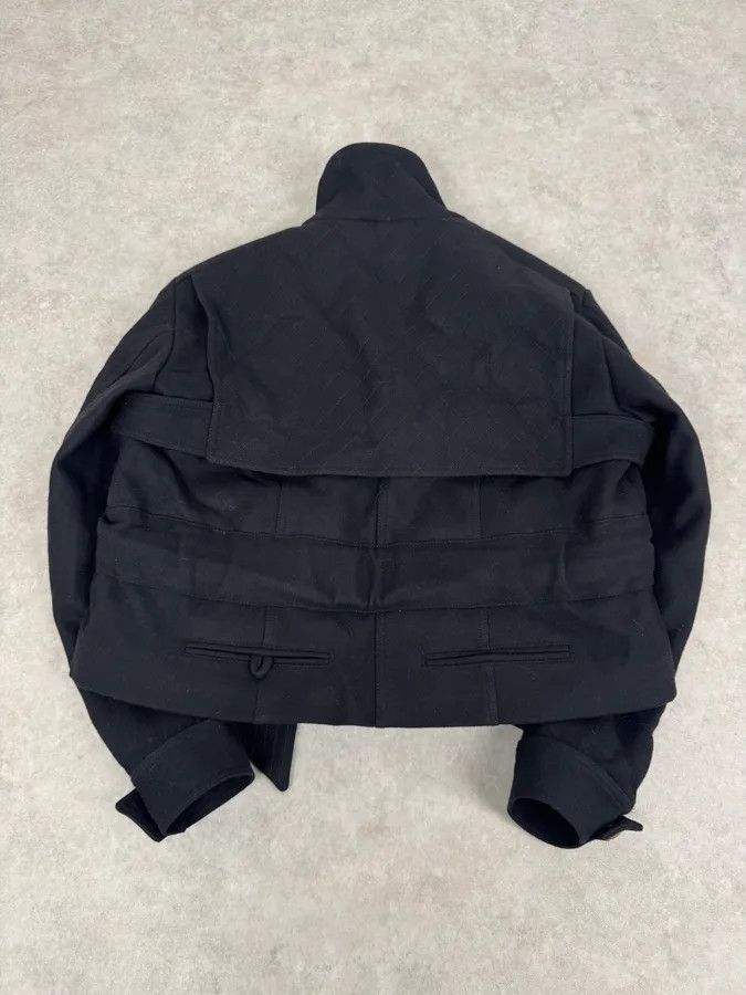 Balmain AW2014 Balmain Black Cropped Wool Buttoned Jacket Size S / US 4 / IT 40 - 6 Thumbnail