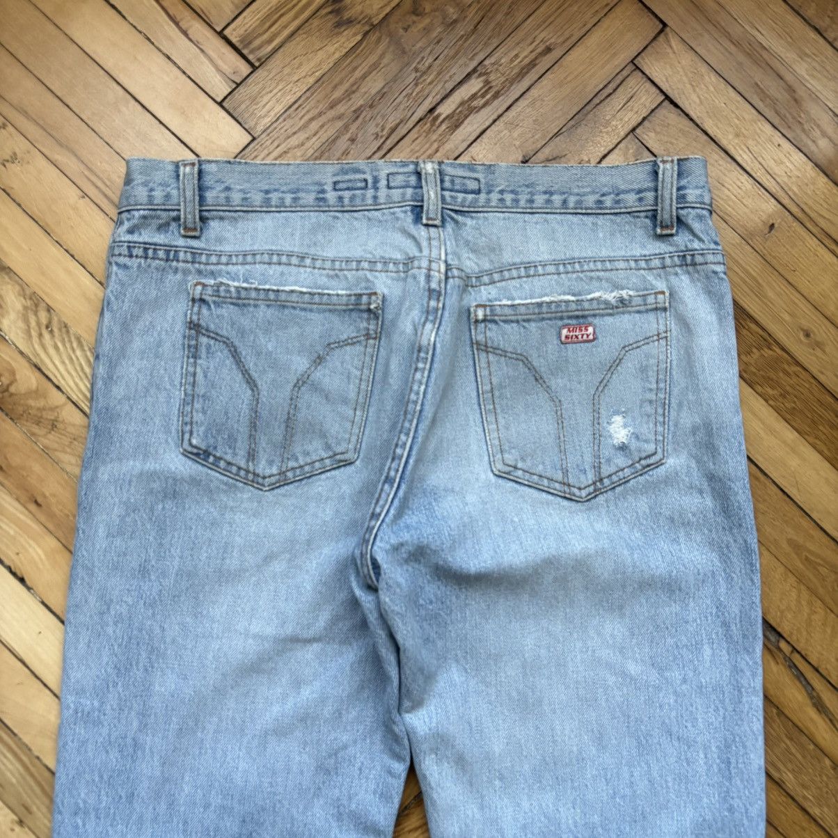 Le Grande Bleu (L.G.B.) × Miss Sixty Vintage Y2K Distressed Miss Sixty Flared Jeans Size 30" / US 8 / IT 44 - 4 Thumbnail