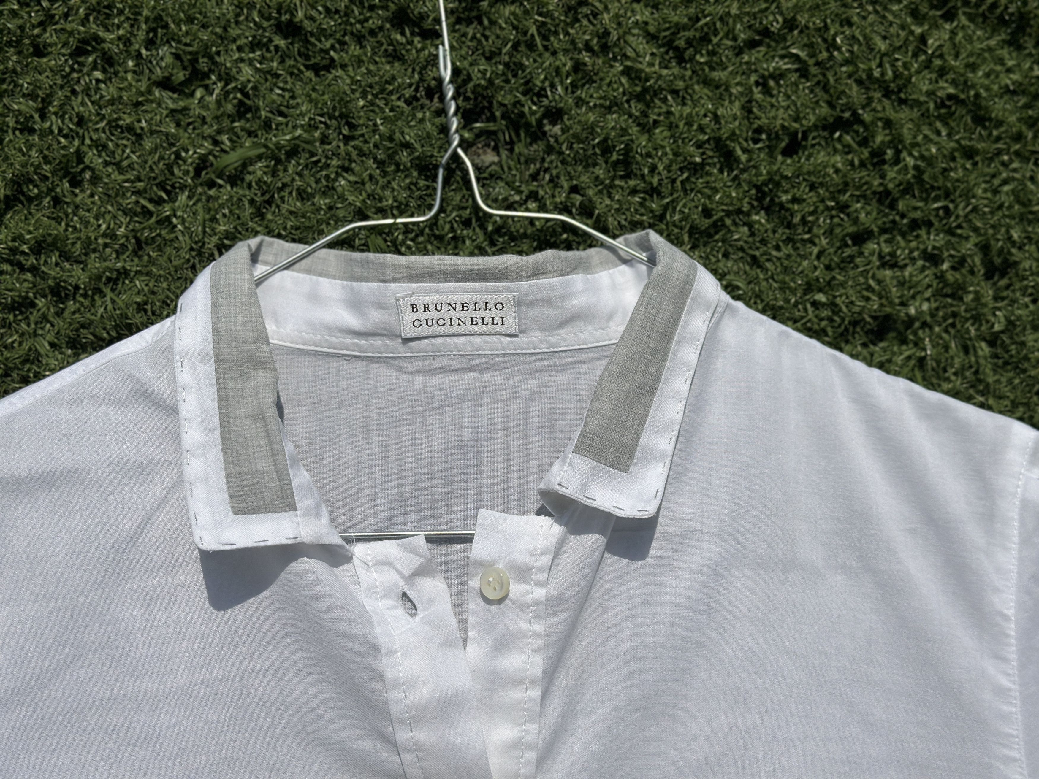 Brunello Cucinelli Brunello Cucinelli White Cotton Tailored Size L XL Size L / US 10 / IT 46 - 3 Thumbnail
