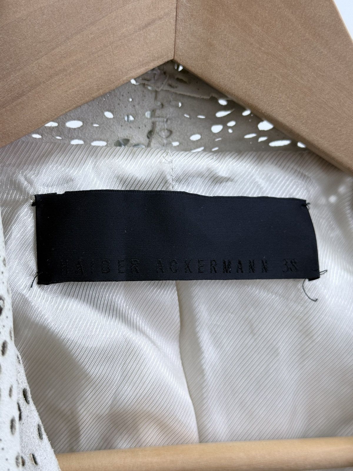 Haider Ackermann Archive Haider Ackermann Perforated Leather Jacket Size XS / US 0-2 / IT 36-38 - 8 Thumbnail