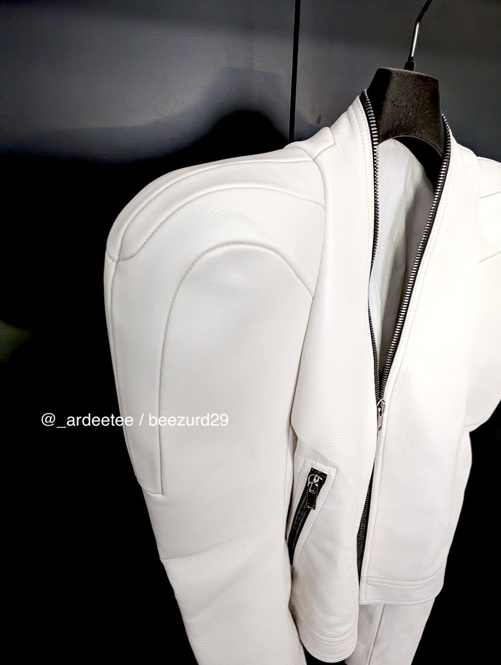 Rick Owens *NEW* RARE $5K RUNWAY KUNST BIKER LEATHER JACKET Size XS / US 0-2 / IT 36-38 - 5 Thumbnail