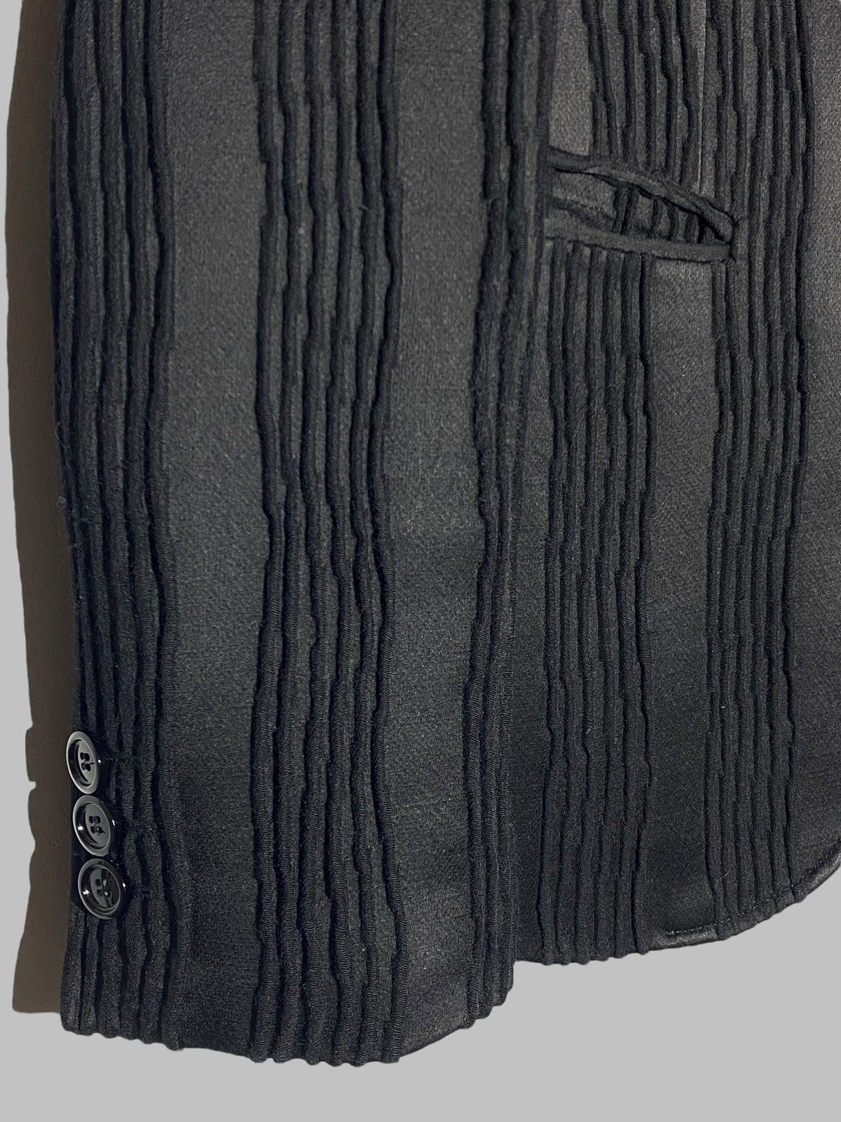 Emporio Armani Emporio Armani Johnny Line Jacquard Tailored Black Blazer Size 46R - 9 Thumbnail
