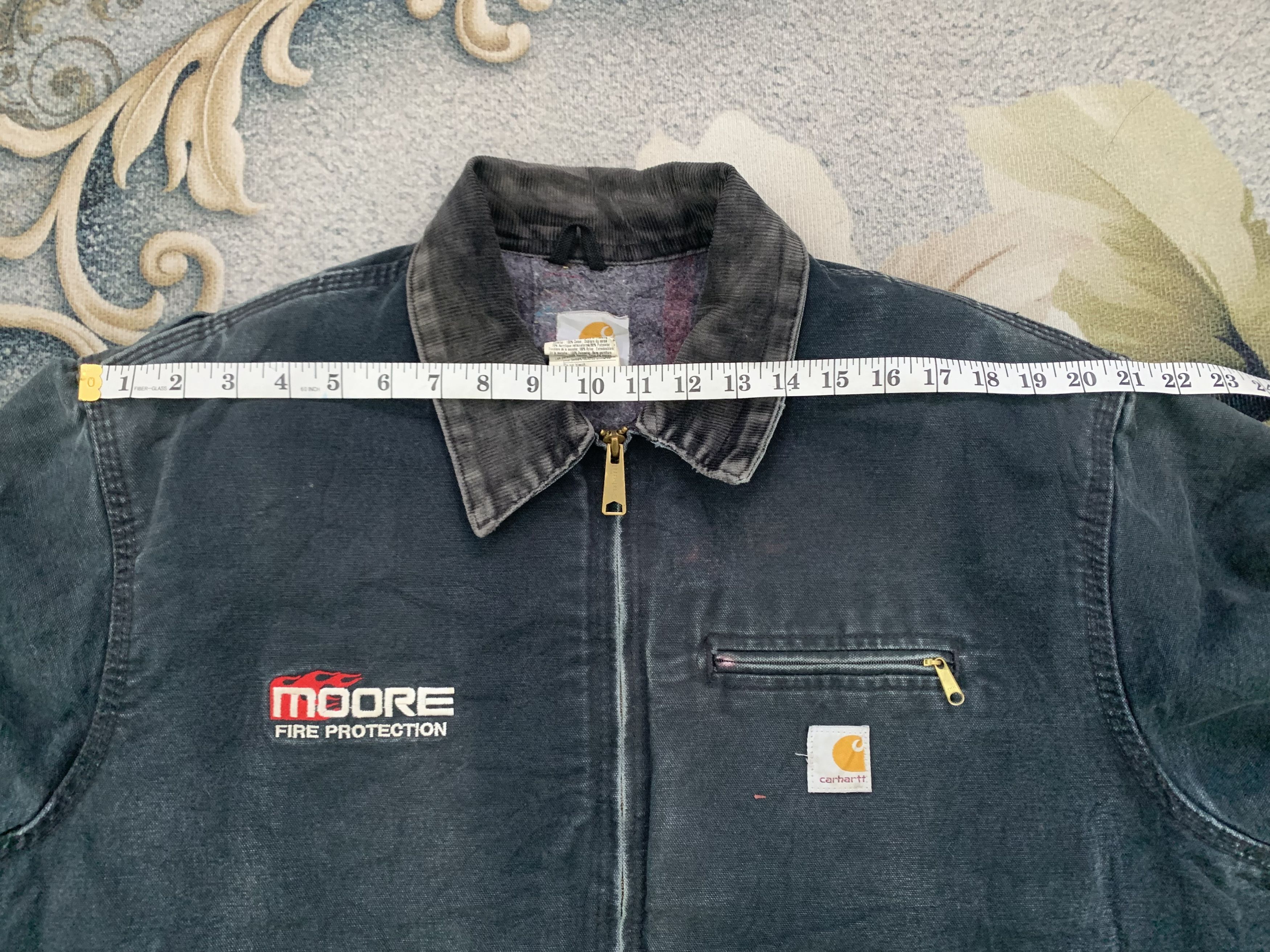 Carhartt Vtg Carhartt Detroit J01 BLK Lined Blanket Inner Jacket Size US L / EU 52-54 / 3 - 18 Thumbnail