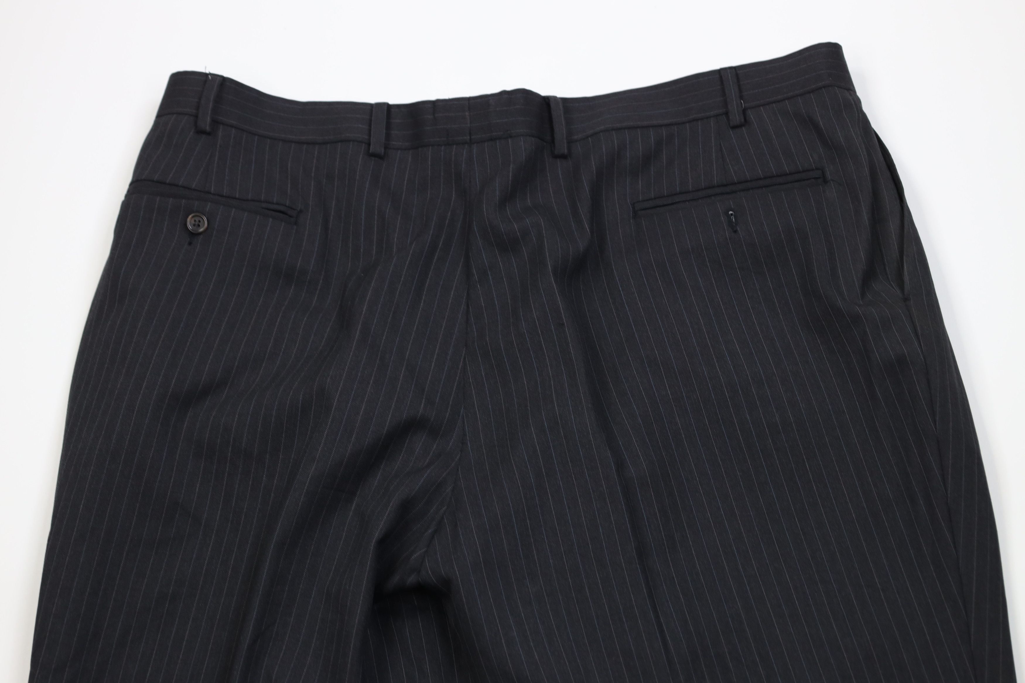Vintage Vintage 90s Streetwear Wool Striped Wide Leg Chino Pants Size US 40 / EU 56 - 12 Thumbnail