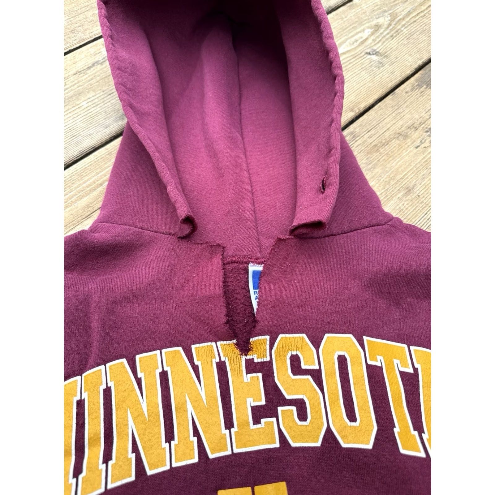Russell Athletic VINTAGE Russell Athletic Minnesota Gophers Hoodie XL USA Made NCAA Mens Long Sleeve Red Graphic Print Hooded 90s College Sports Pullover USA Made Size US XL / EU 56 / 4 - 4 Thumbnail