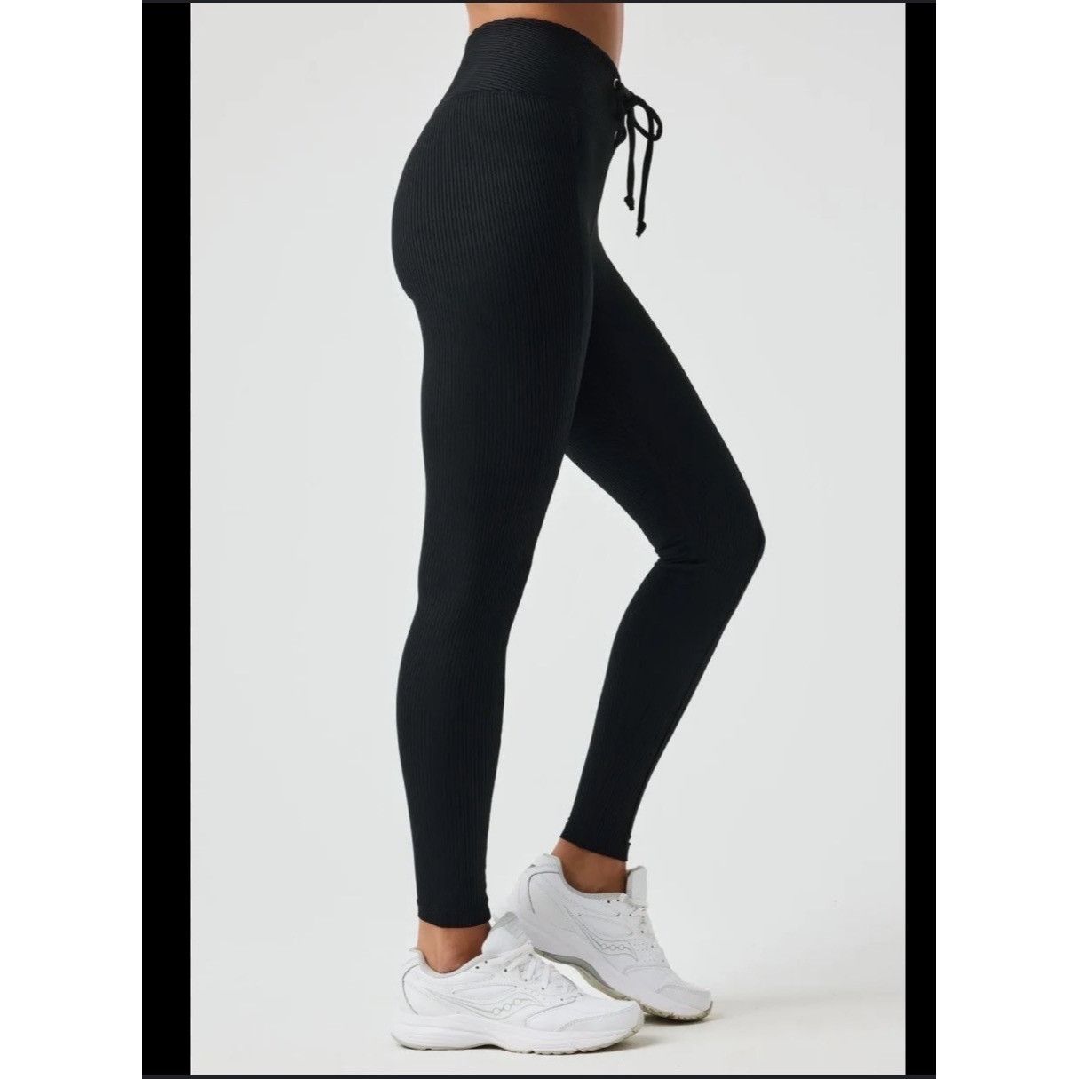 Other Year Of Ours Black Soul Lace-Up High-Waisted Leggings L Size 34" / US 12 / IT 48 - 2 Thumbnail