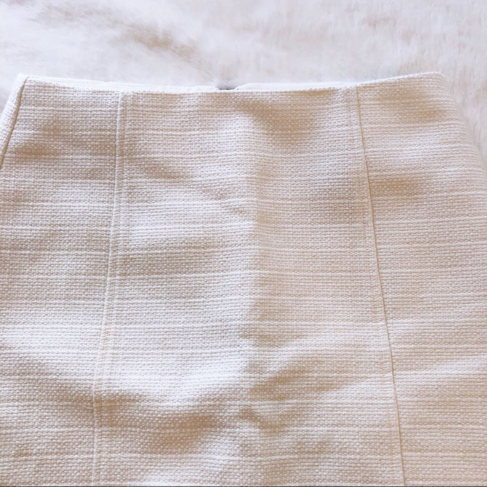Loft LOFT White Mini Pencil Zip Skirt Size 27" / US 4 / IT 40 - 7 Thumbnail