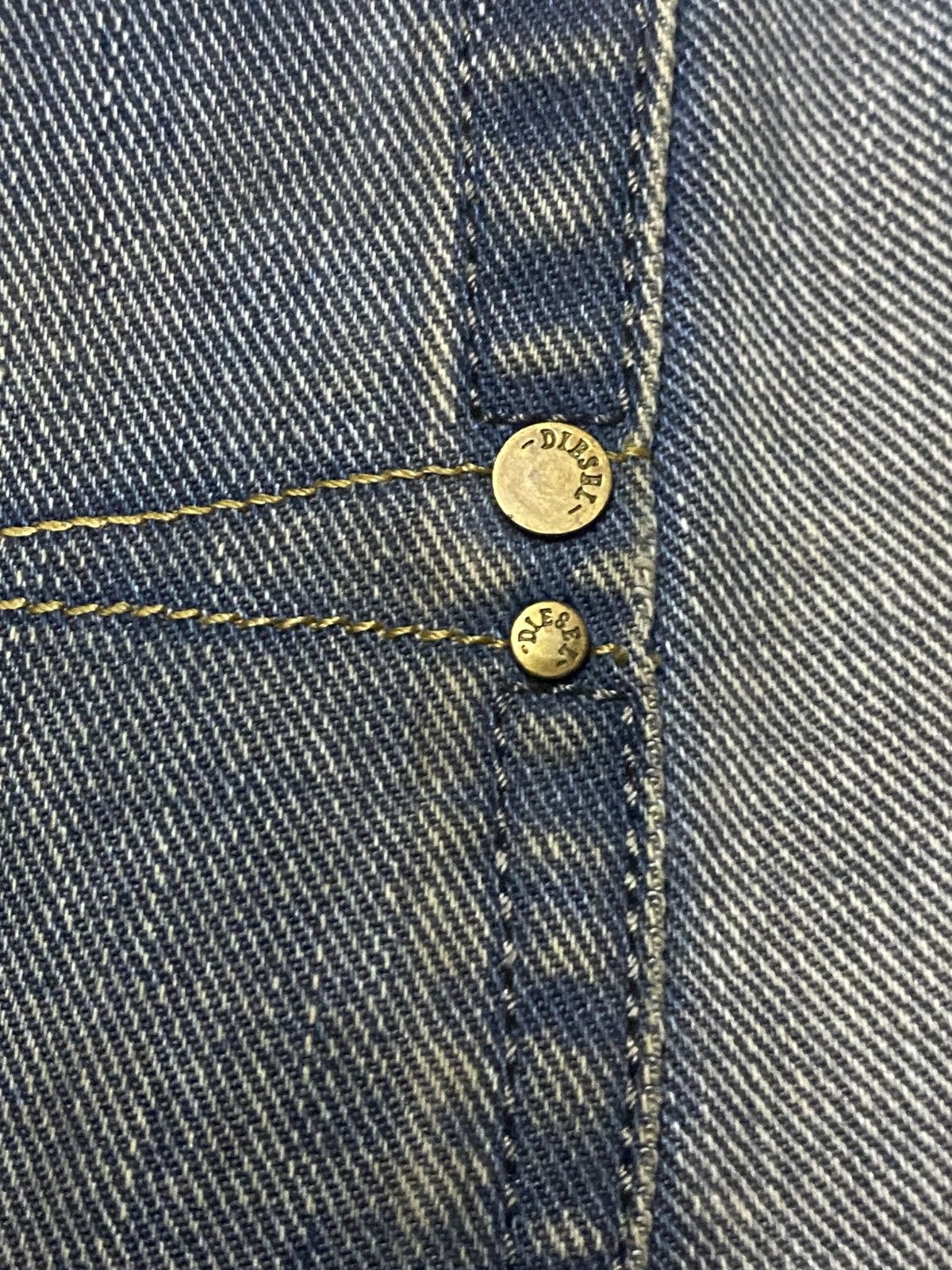 Diesel Black Gold Vintage Diesel Blue Eyecons Y2K Mud Wash Ripped Skinny Jeans Size US 32 / EU 48 - 18 Thumbnail