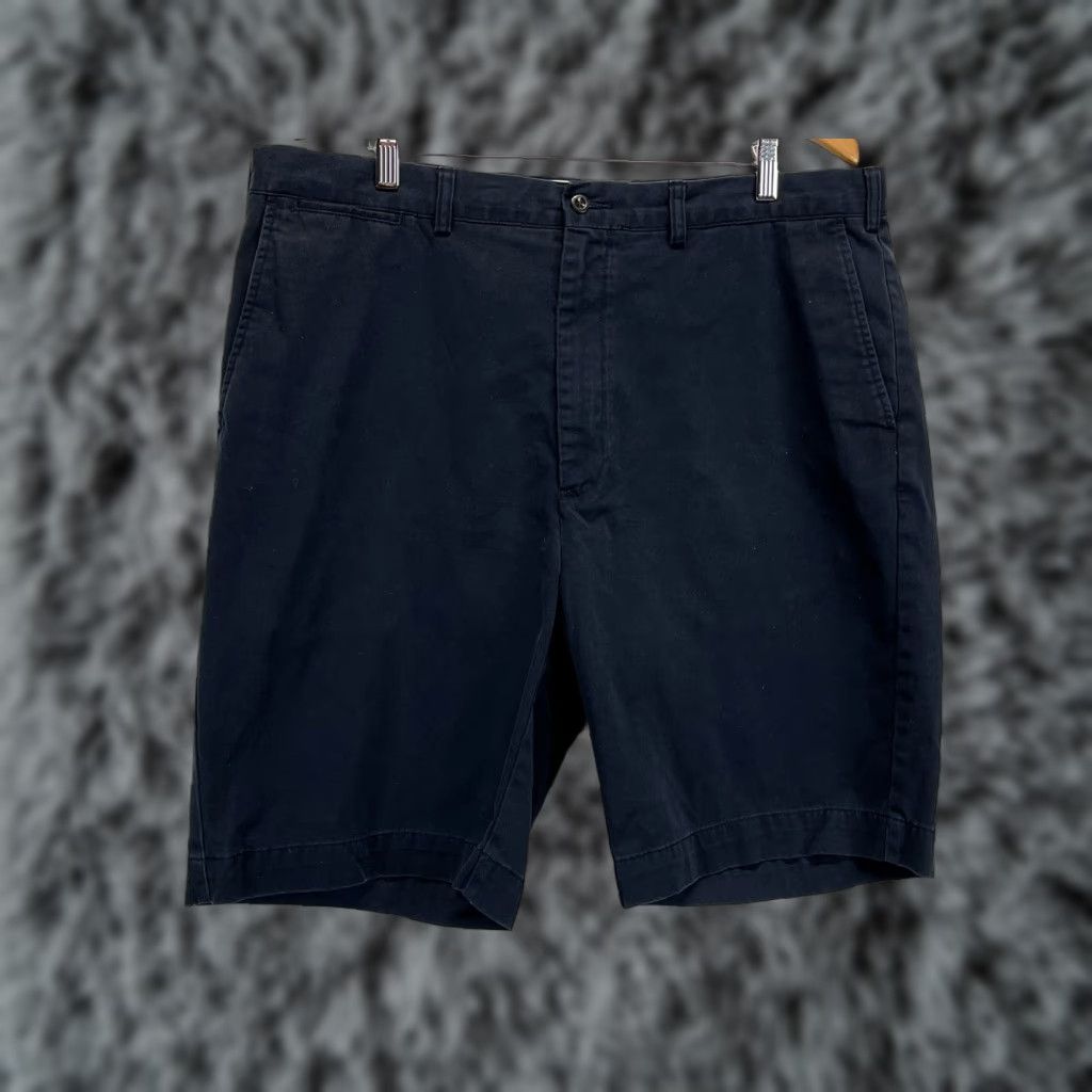 Polo Ralph Lauren VINTAGE Polo Ralph Lauren Preston Fit Chino Shorts Men 40 Tall Blue Flat Front Vintage 1990s Mens Shorts Size US L / EU 52-54 / 3 - 1 Thumbnail