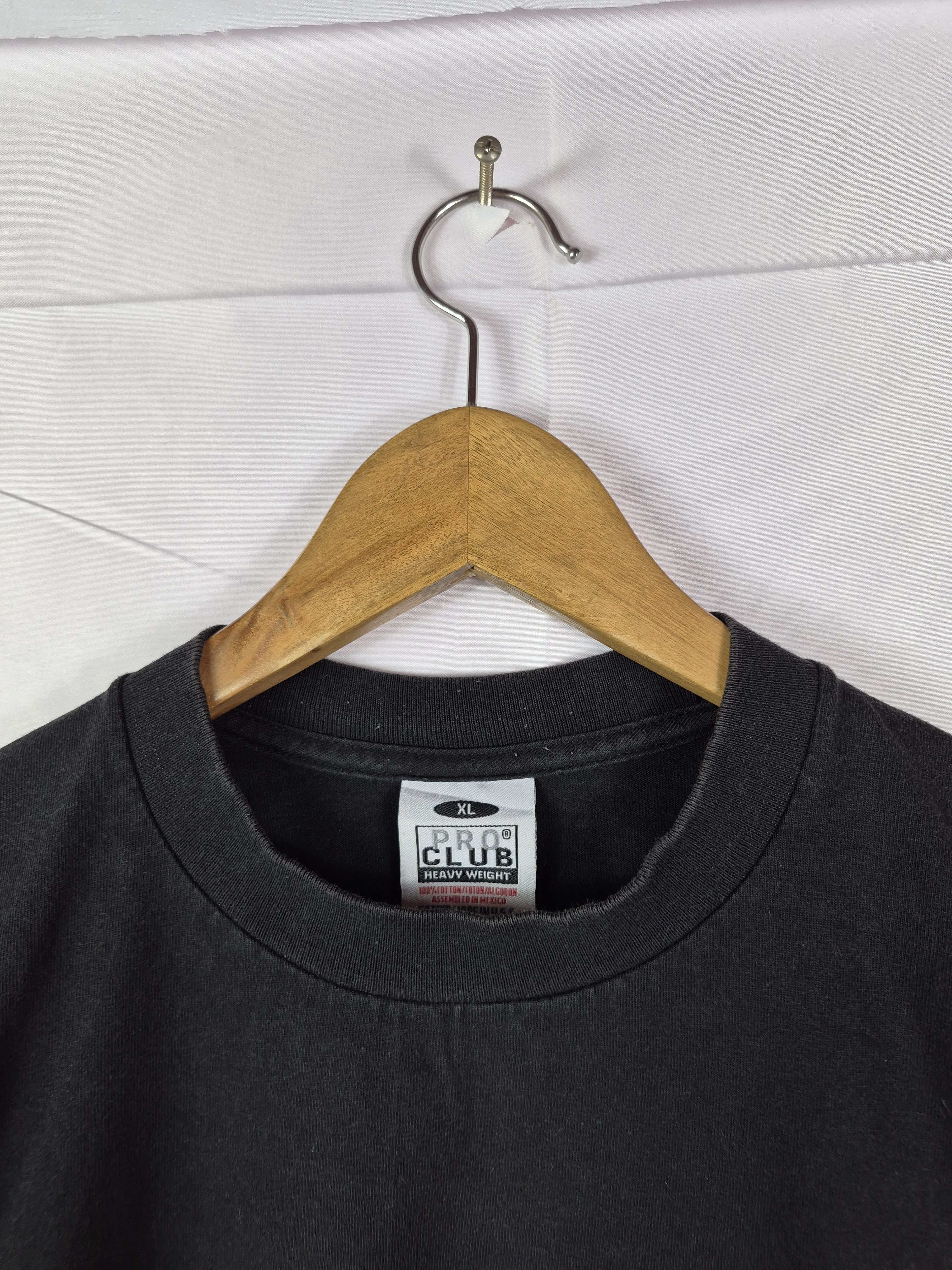 Vintage 🔥 Vintage Y2K Pro Club Plain Black Tee Size US XL / EU 56 / 4 - 3 Thumbnail