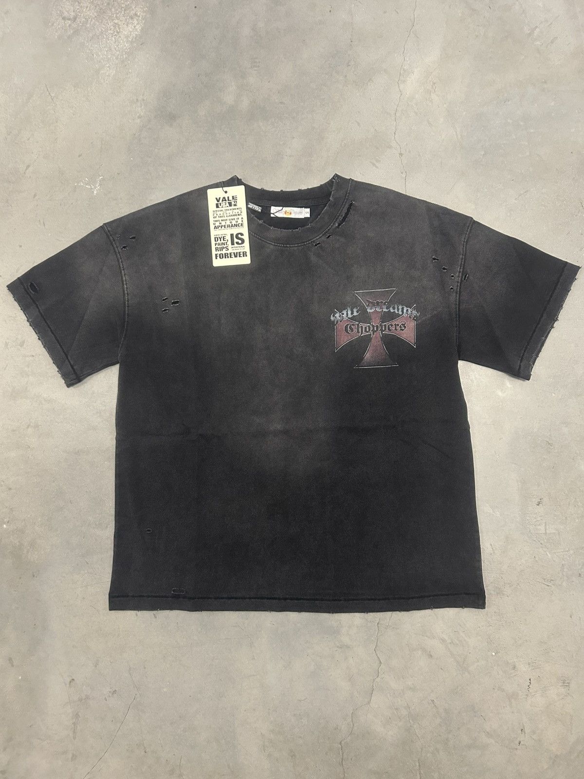 Vale Forever Valley Dreams Black Chopper Tee Large New