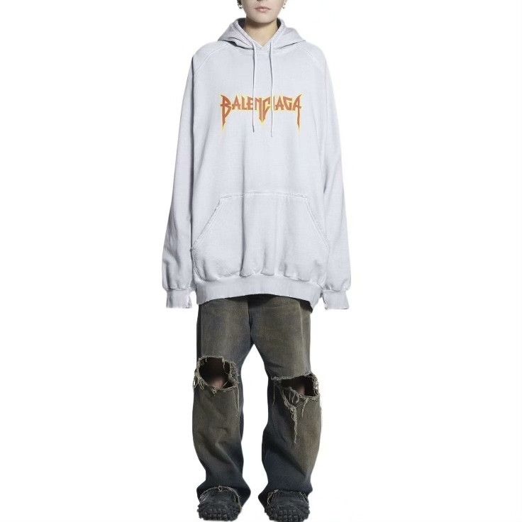 Balenciaga Balenciaga Retro Printed Hoodie l Men Size US L / EU 52-54 / 3 - 1 Thumbnail