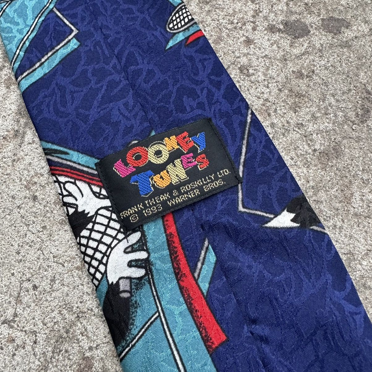 Japanese Brand Vintage Warner Bros Tie Silk Looney Tunes 1993 Y2K Old Money Size ONE SIZE - 6 Thumbnail