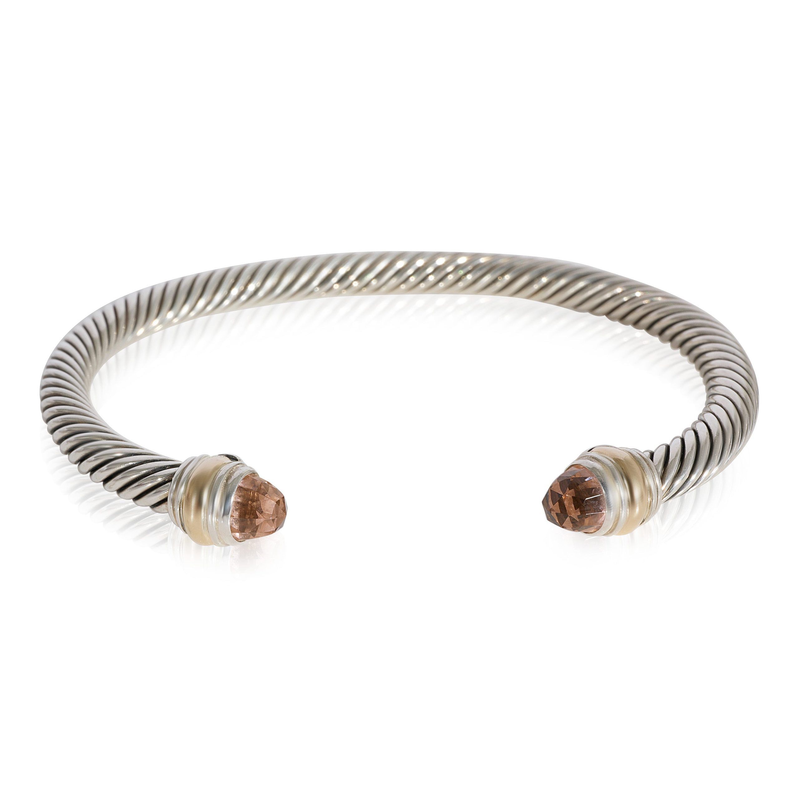 David Yurman The Cable Collectibles Morganite Bracelet in 14k Yellow Gold/Sterli