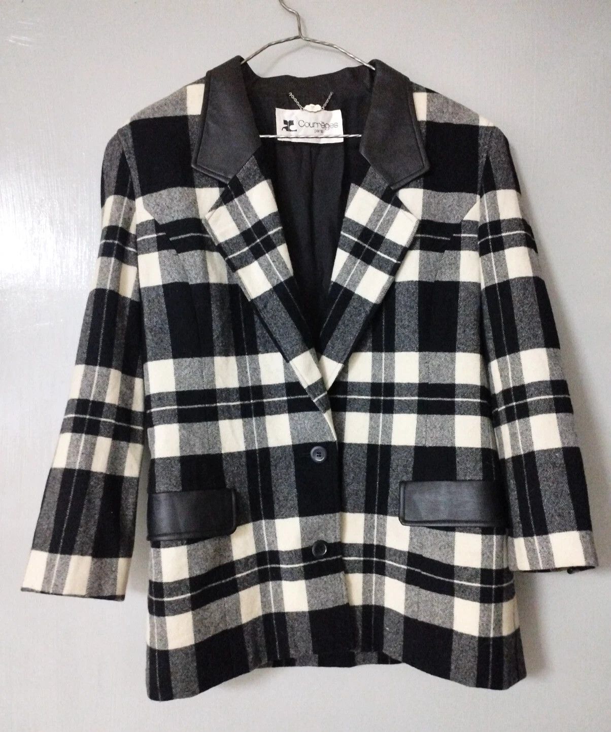 Courreges × Vintage COURREGES PARIS Women Plaid Jacket Size 9AR Retro Japan Size M / US 6-8 / IT 42-44 - 1 Thumbnail