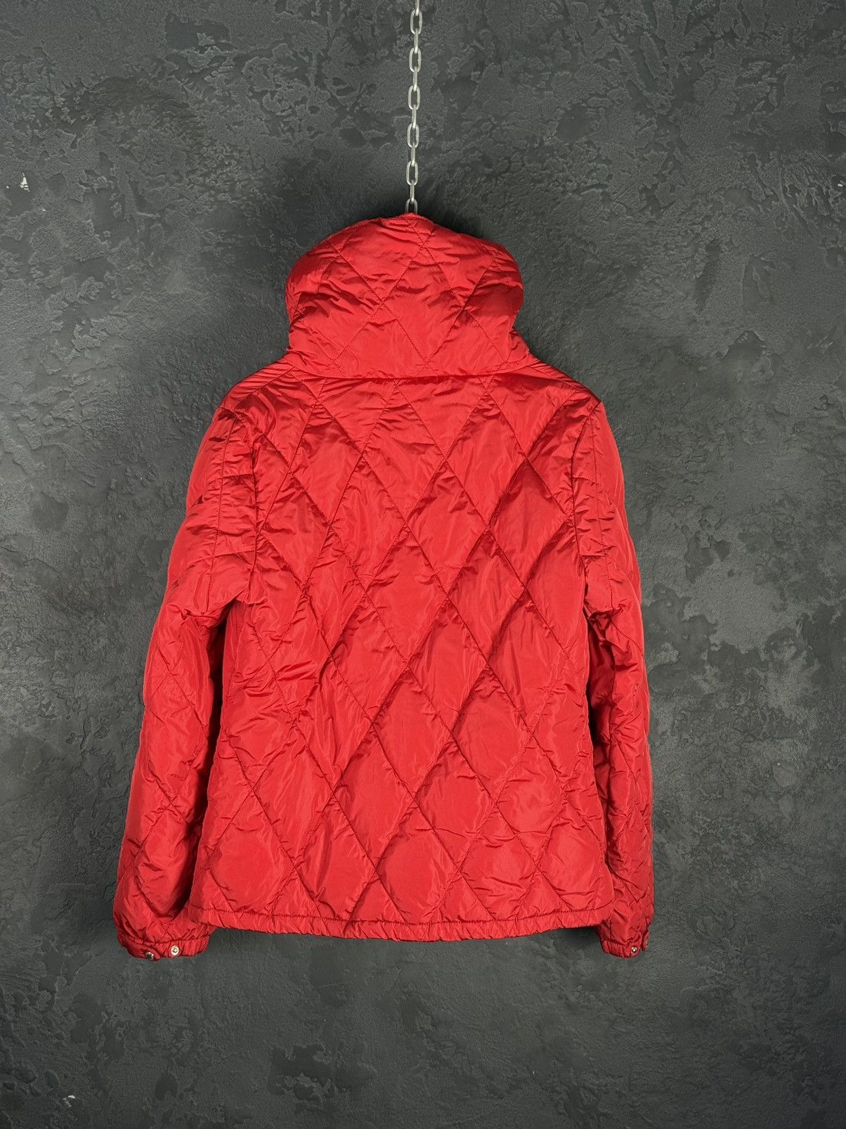 Prada 2008 Prada Red Diamond Women’s Quilted Puffer Jacket Size XL / US 12-14 / IT 48-50 - 6 Thumbnail