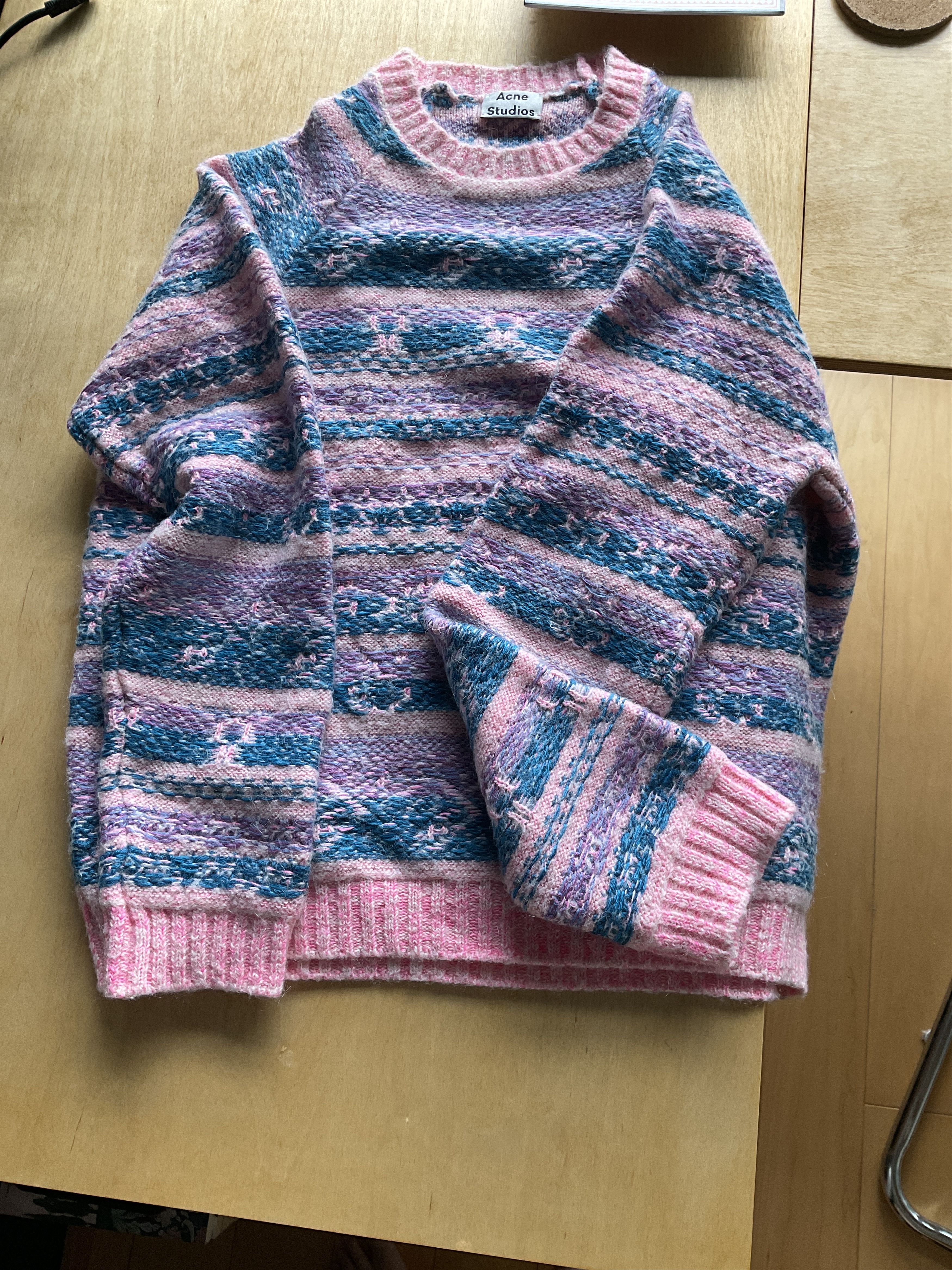 Acne Studios Acne Karlos Fair Isle Jacquard Sweater Size US M / EU 48-50 / 2 - 2 Thumbnail