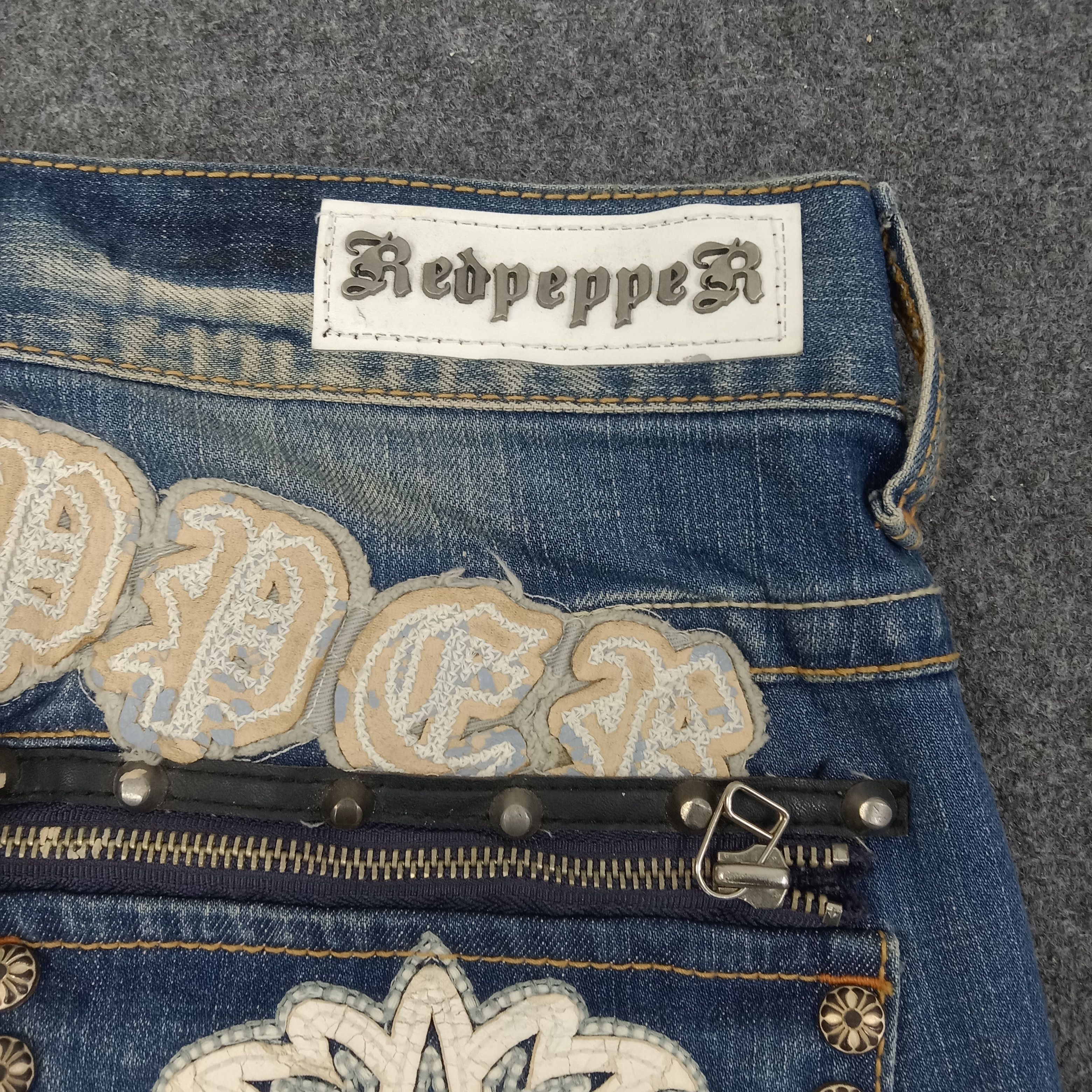 Japanese Brand Red Pepper Japanese Retro Denim Jeans C258N8 Size US 32 / EU 48 - 4 Thumbnail